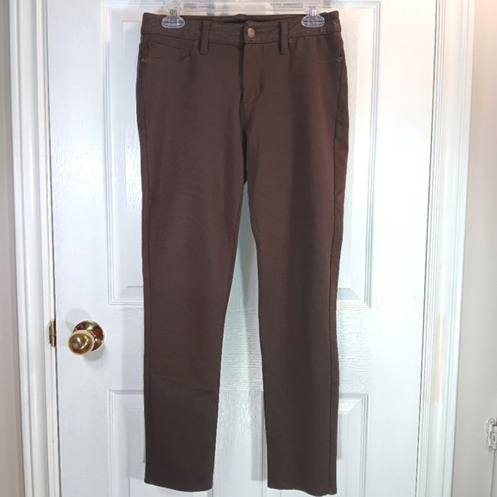 NWOT Calvin Klein Jeans Brown Stretch Pants Women's Size 6 Casual Trousers